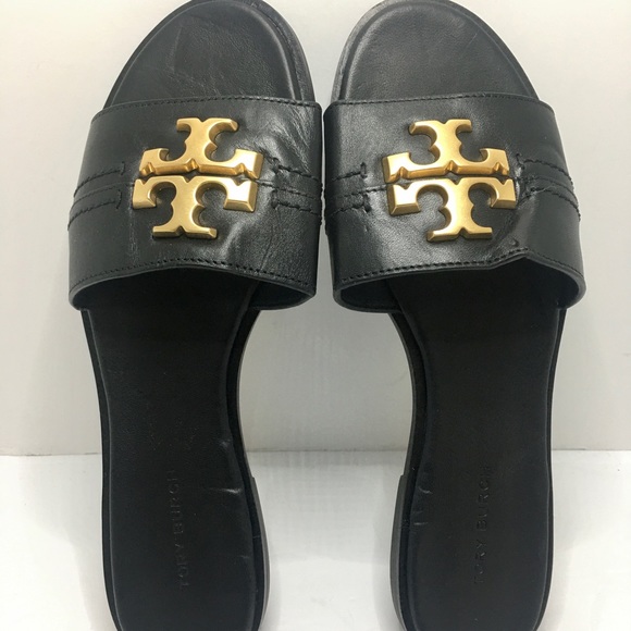 Shoes - NWOB Authentic Tory Burch Everly Slide Sandals Perfect Black Size 6M